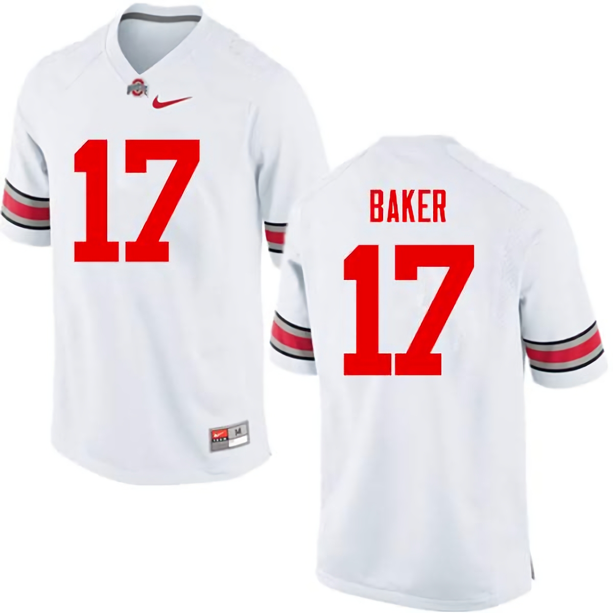 Jerome Baker Ohio State Buckeyes Men's NCAA #17 Nike White College Stitched Football Jersey CFI6456SY